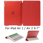 Тонкий чехол для iPad Air 2 Air 1 9,7 дюйма, чехол-книжка с подставкой, прозрачный чехол из ПВХ A1474 A1566, чехол-подставка для iPad Air 1 Air 2 9,7 дюйма, чехол