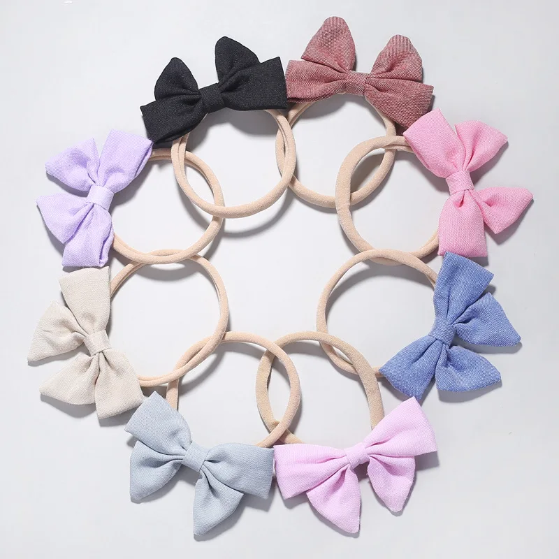 

Hair Bows Baby Headband Nylon Girls Hair Accessories Cute Children Butterfly Headbands Newborn Photo Props Infant Hairband