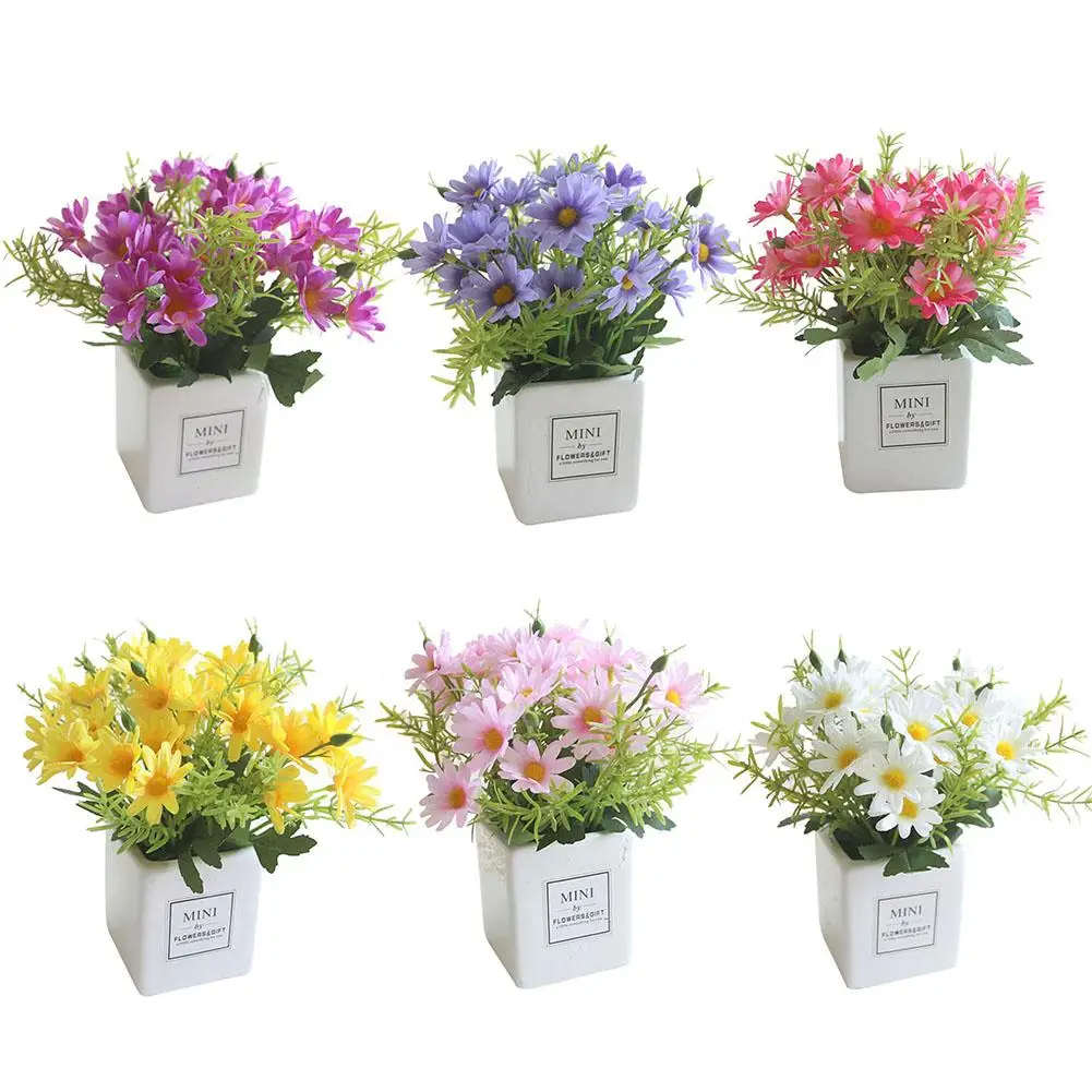 Искусственный цветок керамический горшок бонсай для деревьев искусственные