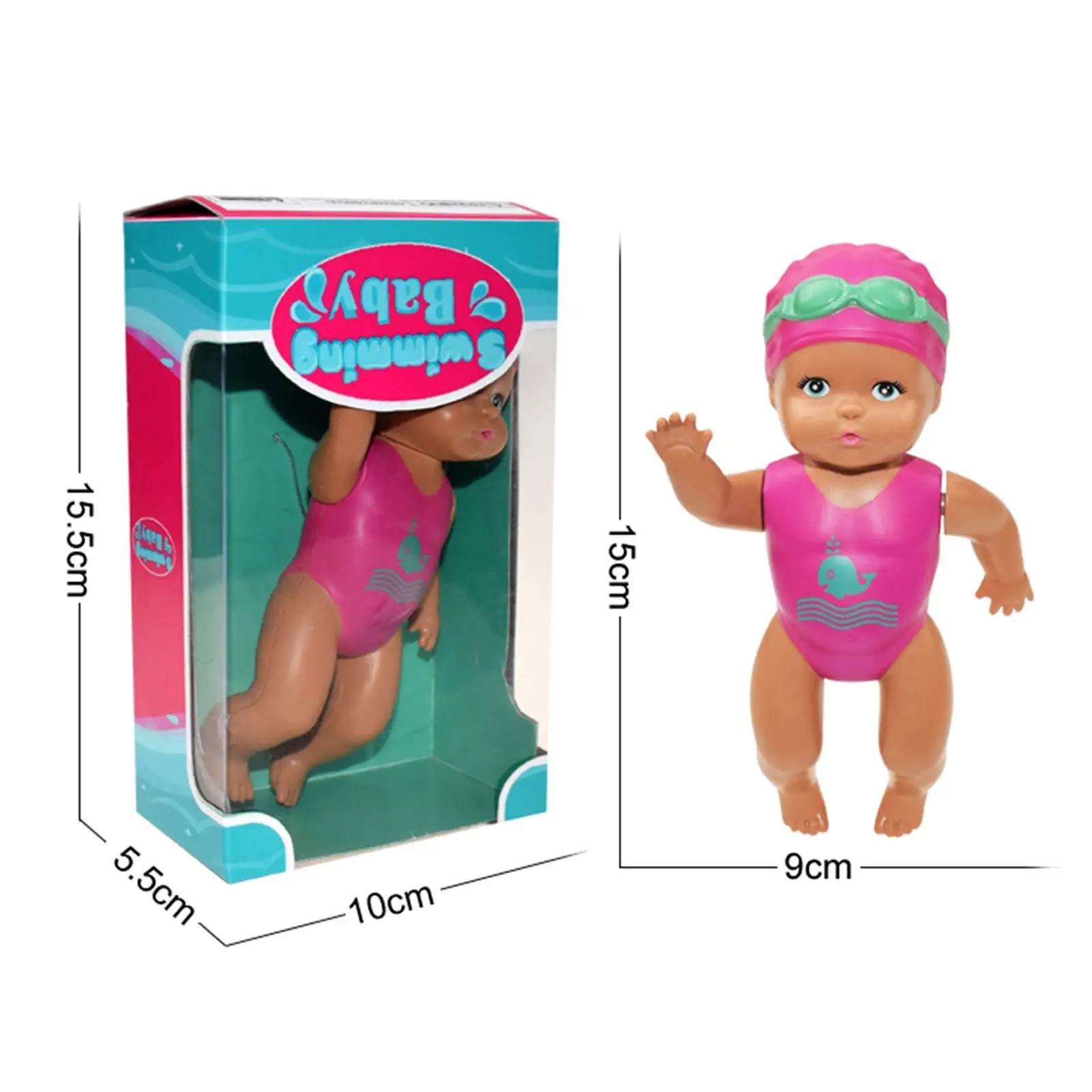 

Realistic Mini Baby Swimming Doll Toys Waterproof Bath Toy for Kids Education Smart Electric Dolls Wind Up Toy Gift for Children