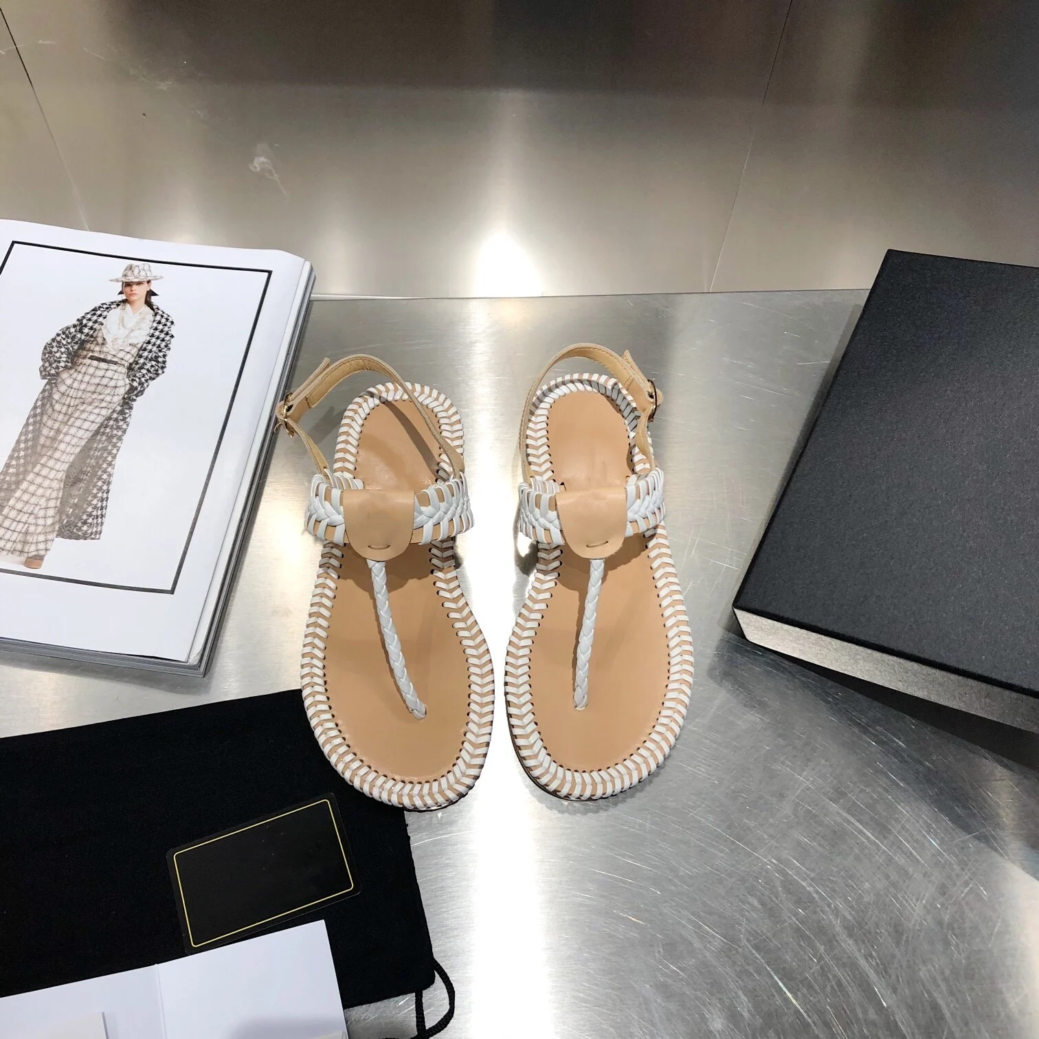 

Prowow 2021 Summer Woman Sandals Flip Flops Sandals Leather Weave Buckle Strap Woman Sandals Patchwork Woman Sandals Botas