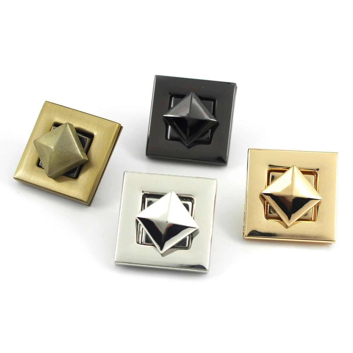 1x металлическая квадратная Поворотная застежка кожаная женская сумка кошелек на