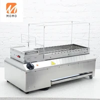 stainless steel four head bbq barbecue grill electric rotation gas barbecue grill rotation machine