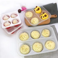 disposable steamed stuffed bun box take out pastry dessert box chinese food packaging fast food tray with lid divided bento box