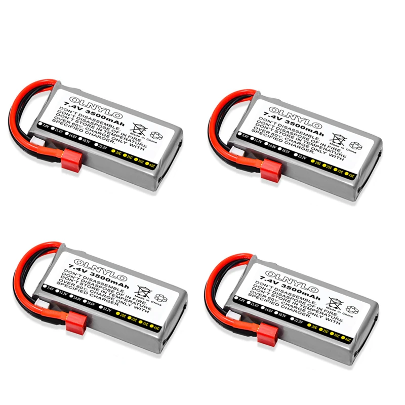 Новый литий-полимерный аккумулятор 7 4 В 3500 мАч 40C RC Lipo для Wltoys 144001 12428 12423 124019