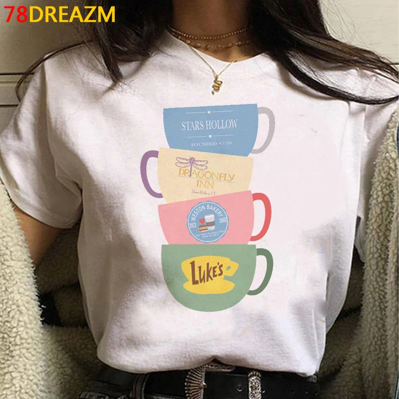 

Gilmore Girls top tees female tumblr couple clothes white t shirt casual clothes tshirt couple clothes aesthetic