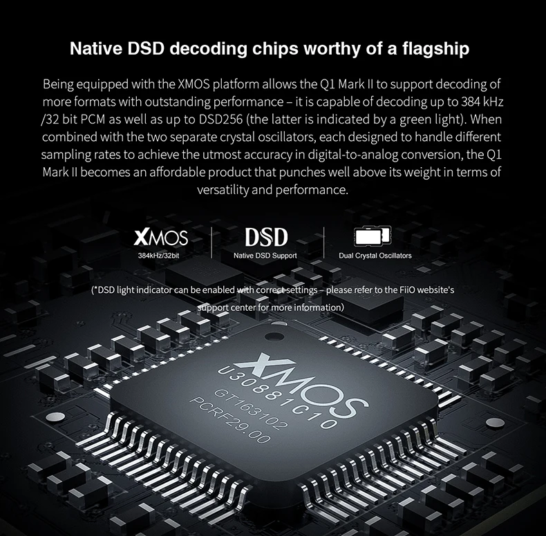 FiiO родная DSD USB DAC/усилитель Q1 MKII для Apple iPhone iPad, FiiO DAC Ampifiler для Android/компьютера/sony/Xiaomi