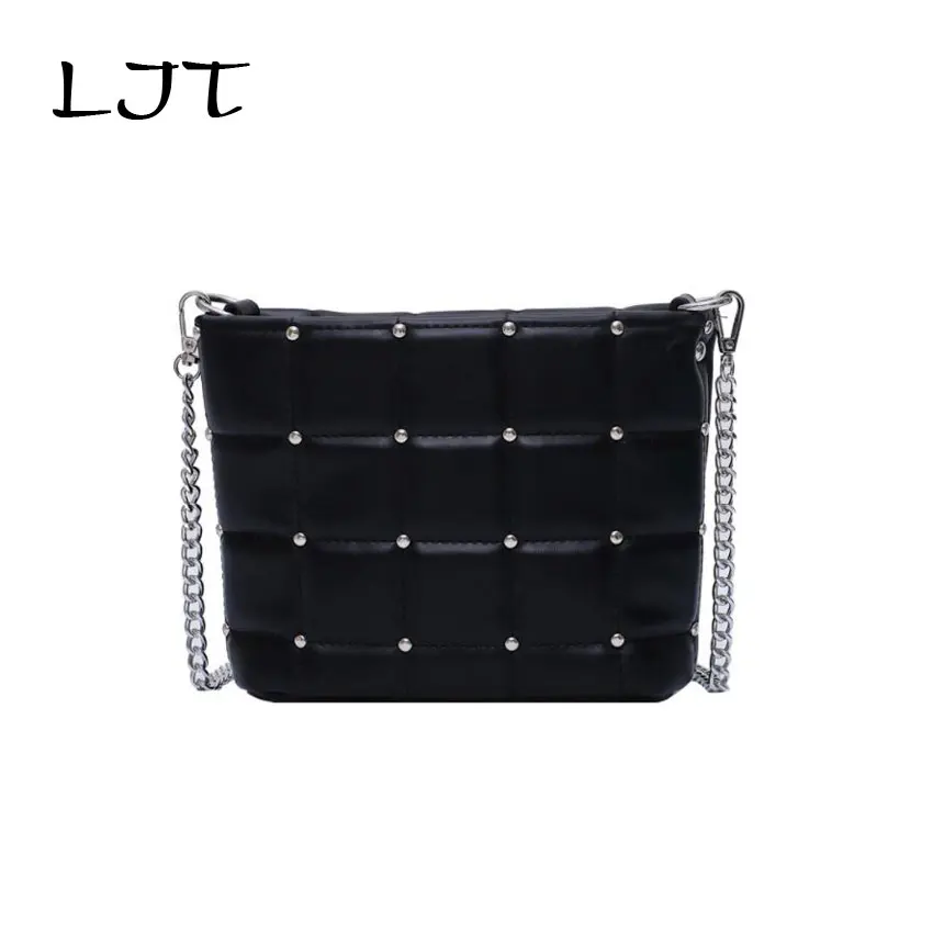 Модная женская кожаная сумка на плечо с цепочкой подиумная 2019 в ретро стиле