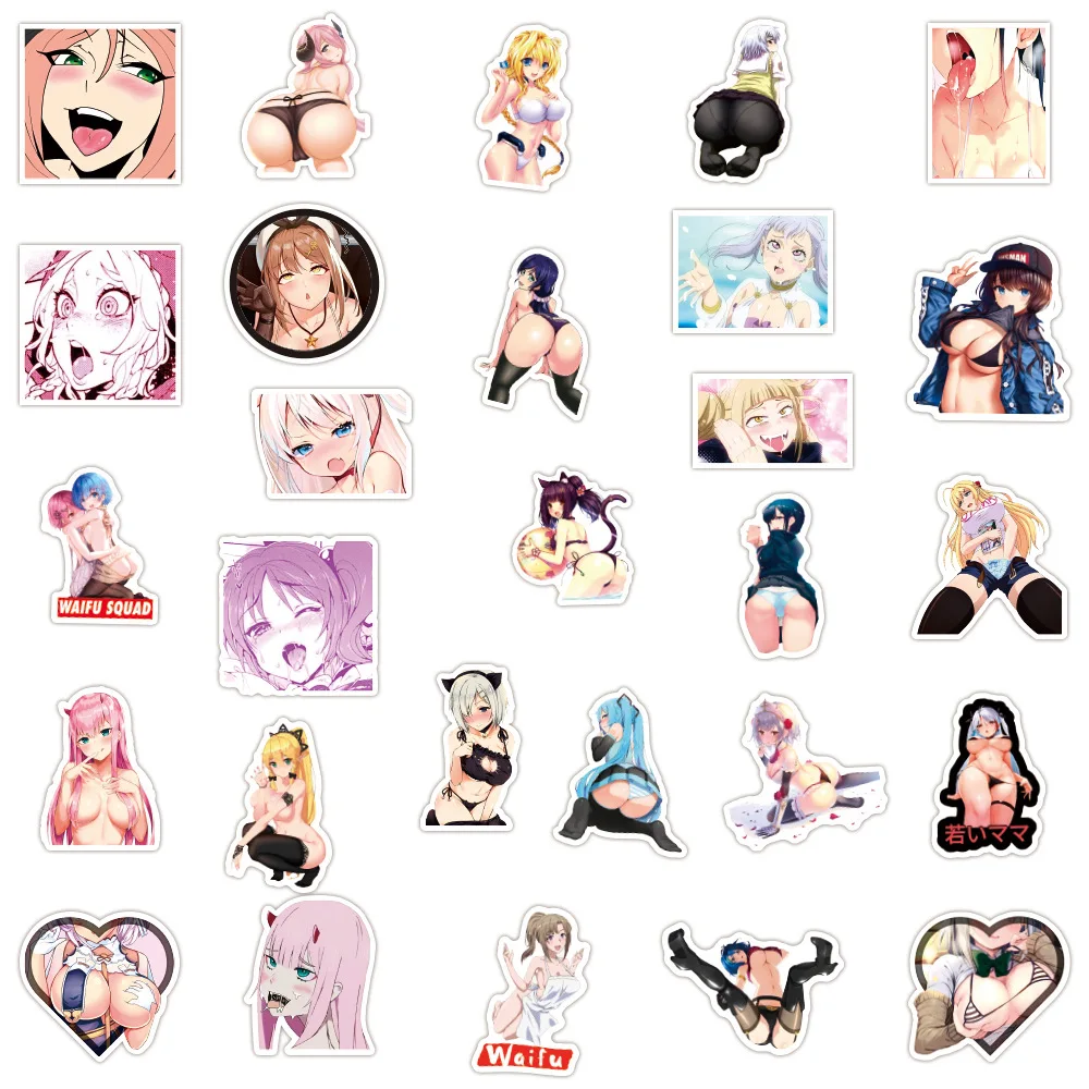 

10/50/100pcs Anime Hentai Sexy Pinup Bunny Girl Waifu Decal Stickers Suitcase Laptop Car Truck Waterproof Car Sticker Girls Toys