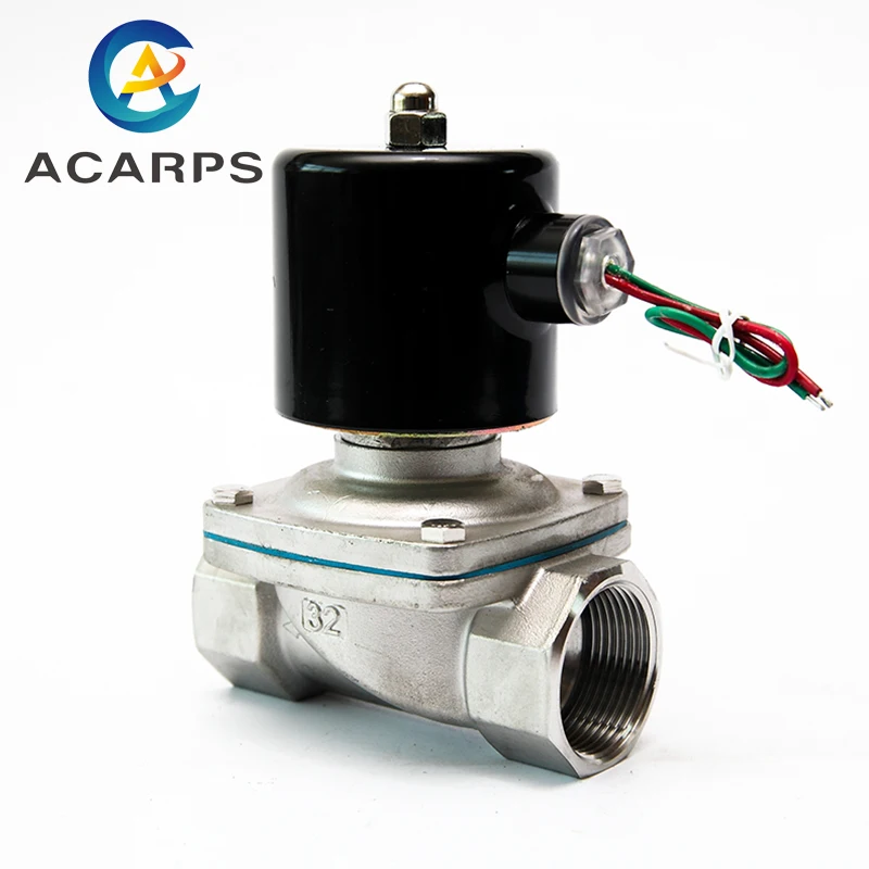 Нормально закрытый электромагнитный клапан из нержавеющей стали 1-1/4 дюйма В