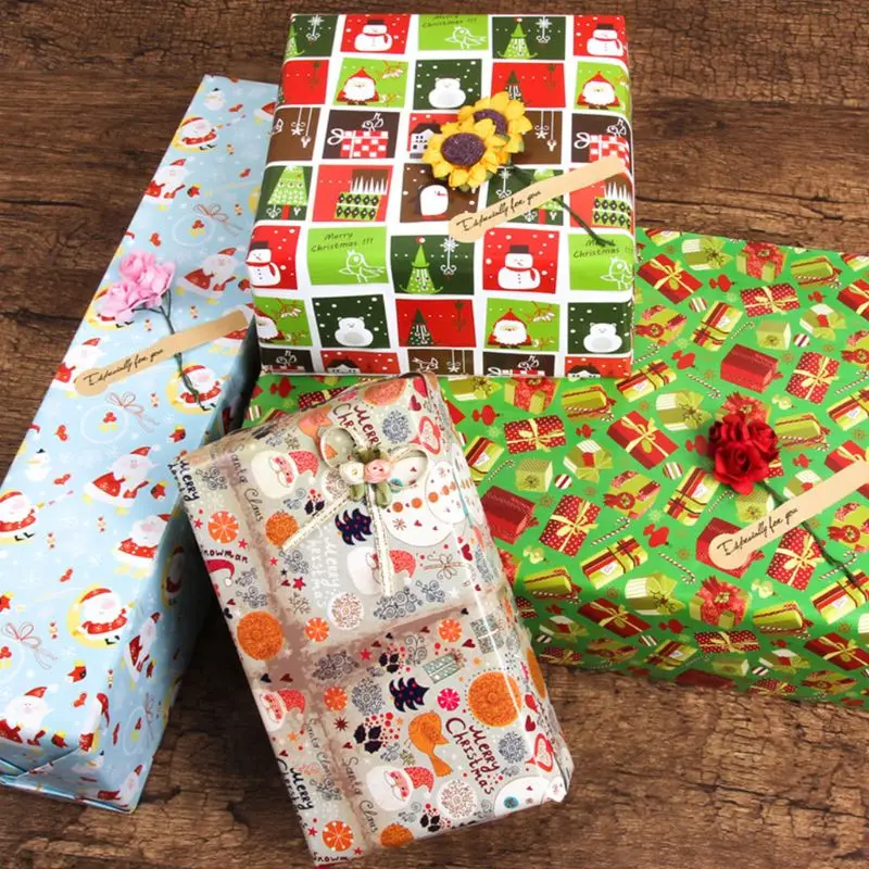 

5 Sheets 50x70cm Gift Wrapping Paper Present DIY Packing Wraps for Xmas Party