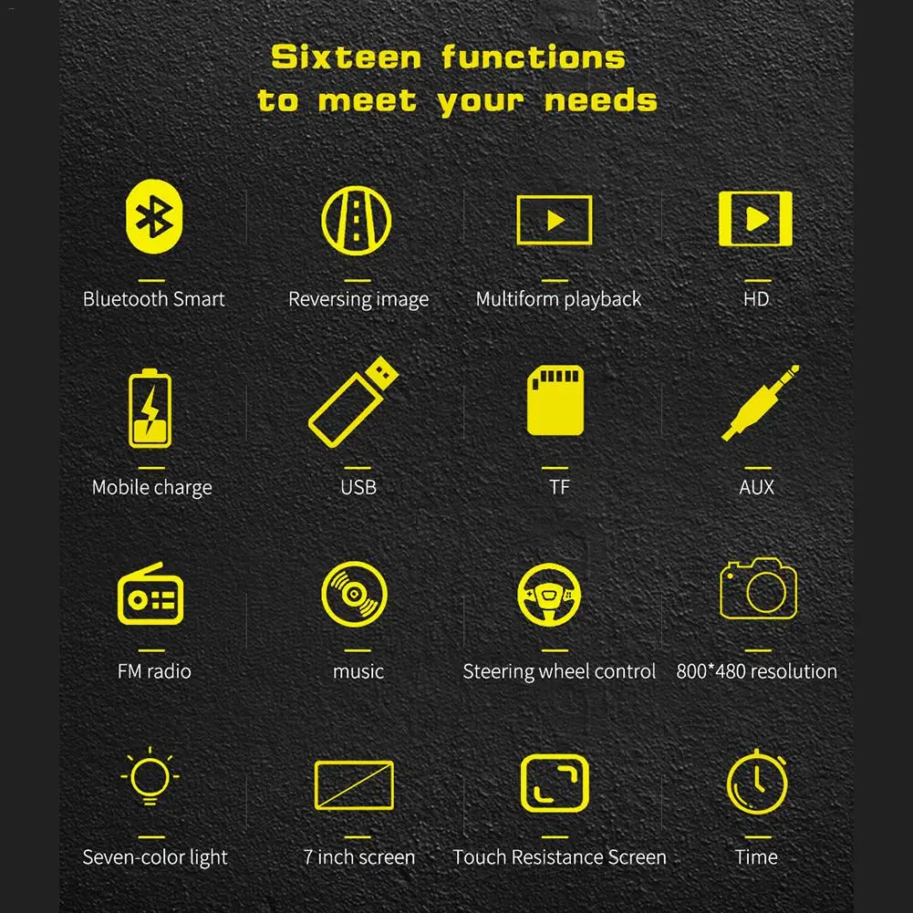 7 дюймовый автомобильный MP5 плеер Bluetooth гарнитура для Авто Радио Стерео сенсорный