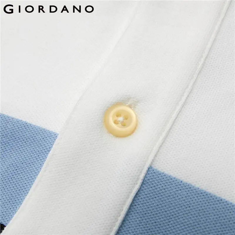 

Giordano Men Polos Embroidery Pique Polo Shirt Short Sleeves Soild Casual Summer Polo Homme 13011005