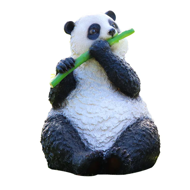 

Outdoor Simulation Panda GRP Sculpture Ornaments Shopping Mall Flower Garden Landscape Sales Office Kindergarten Lawn Decoration