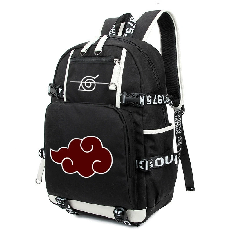 Аниме Рюкзак Наруто школьные рюкзаки для подростков Akatsuki Itachi Sharingan косплей