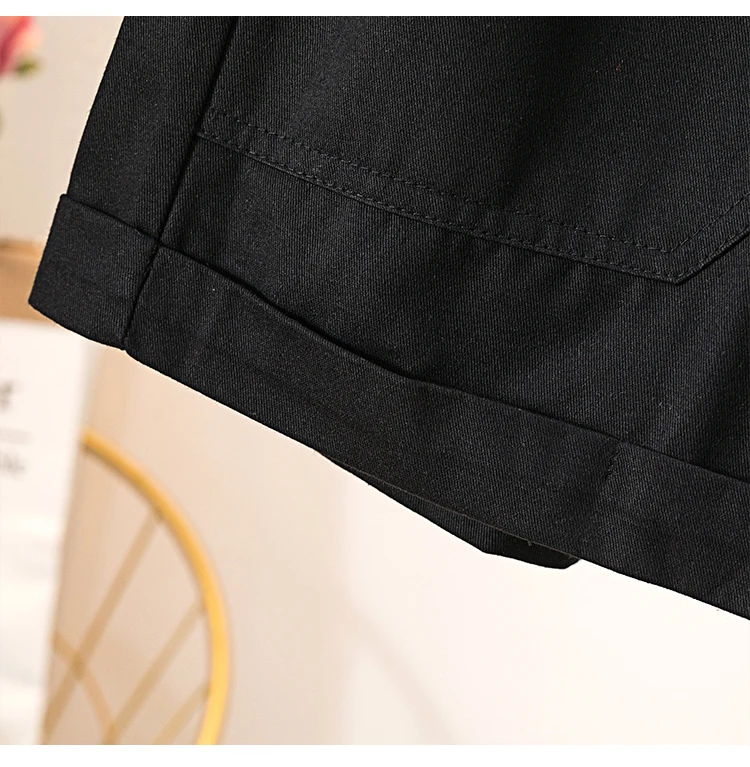

XL-4XL High Waist Short Pants Women Shorts Female Summer Straight Loose Casual Solid Wide Legged Pants Streetwear plus size