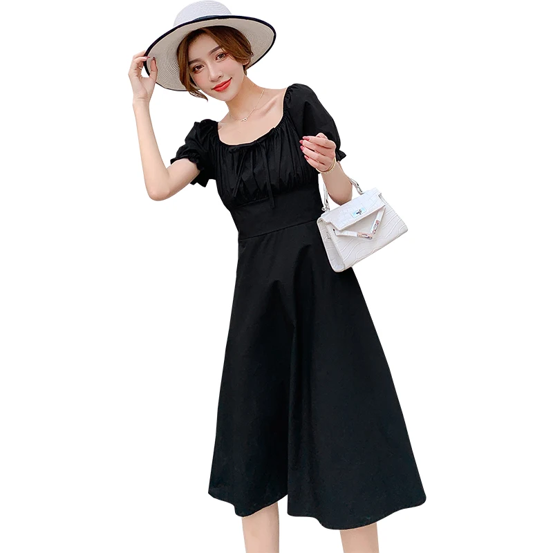 

Han edition dress elegant summer new French western style lady waist bowknot long skirt