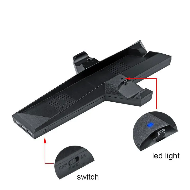 Охлаждающая подставка для зарядной станции PS4/PS4 ТОНКАЯ вертикальная с