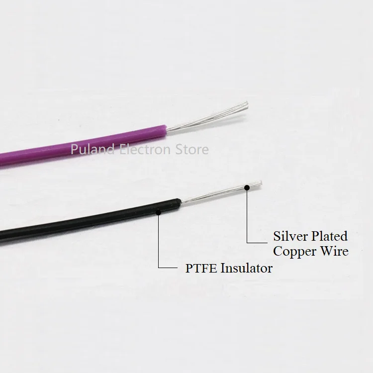 PTFE посеребренный провод OD 0,68 0,8 0,88 1 1,1 1,2 мм изолированный высокотемпературный электронный кабель DIY для наушников Singal медная линия