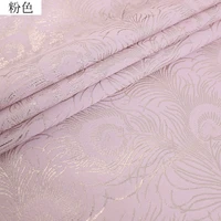 hy jacquard damask clothing fabric yarn dyed peacock feather pattern brocade fabrics for dress sewing material for dresses