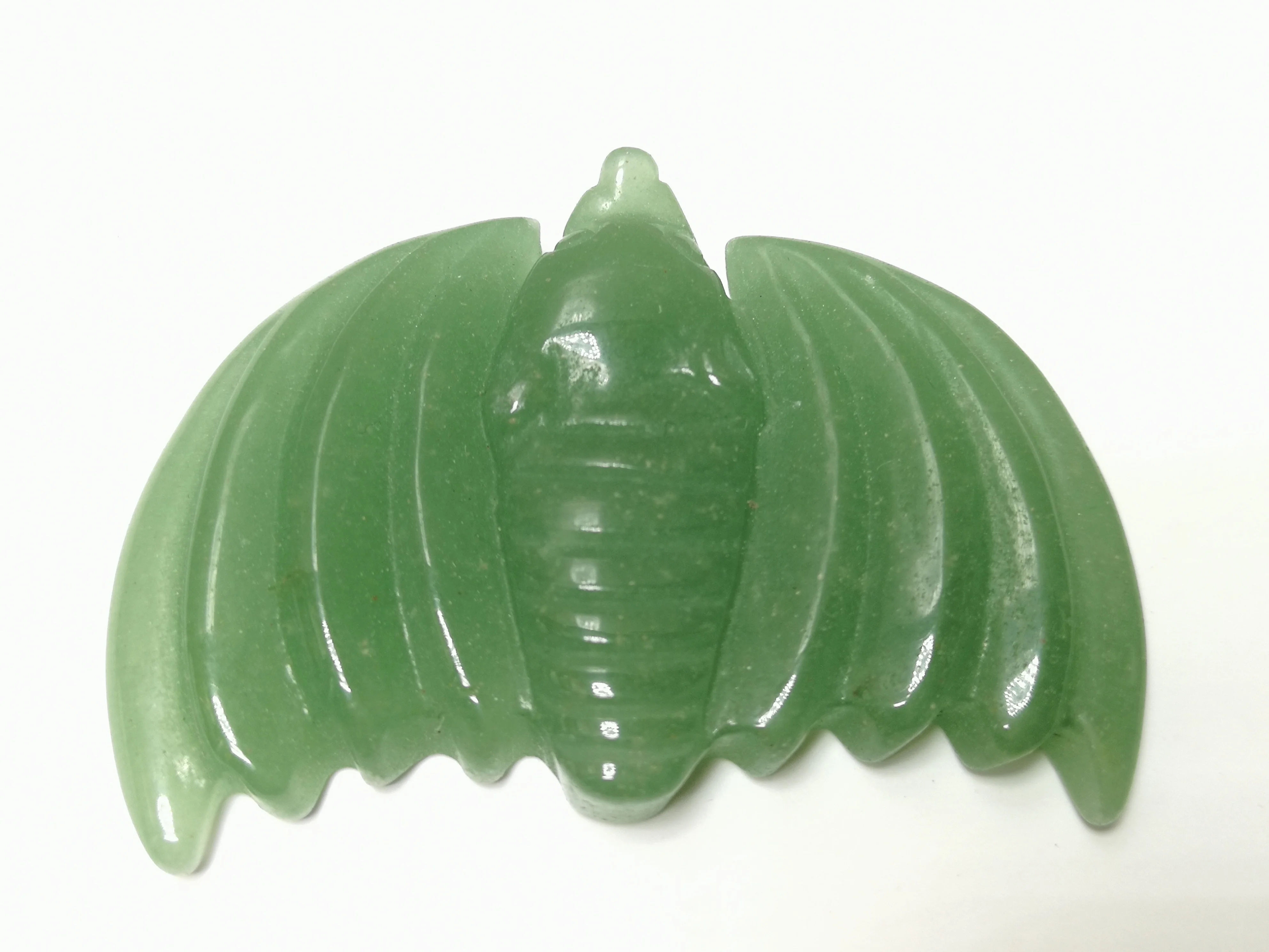 25.3gNatural dongling jade hand-carved vampire bats, healing energy-08