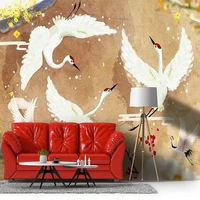 custom any size wallpaper 3d crane flying in the background wall of the national tide home decor self adhesive wall stickers