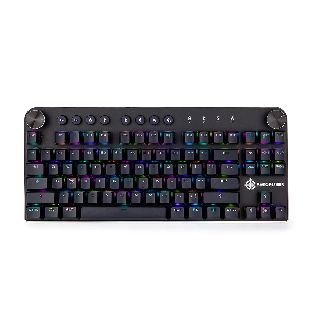 Механическая игровая клавиатура MAGIC REFINER MK11 проводная USB и беспроводная BT 3 0 RGB с