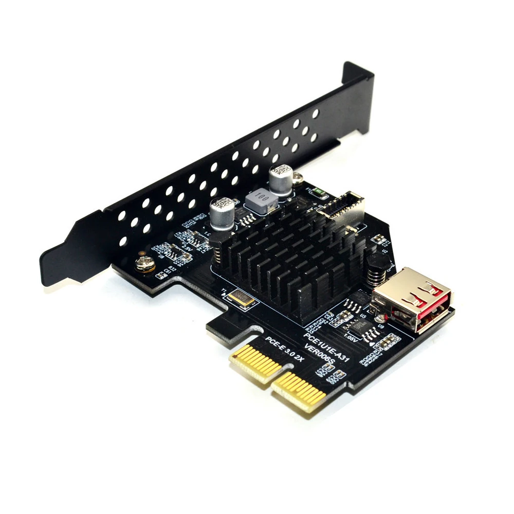 

USB3.1 карта расширения передней проекции Pcie X2 для стандартного адаптера GEN2 10 Гбит/с GDeals