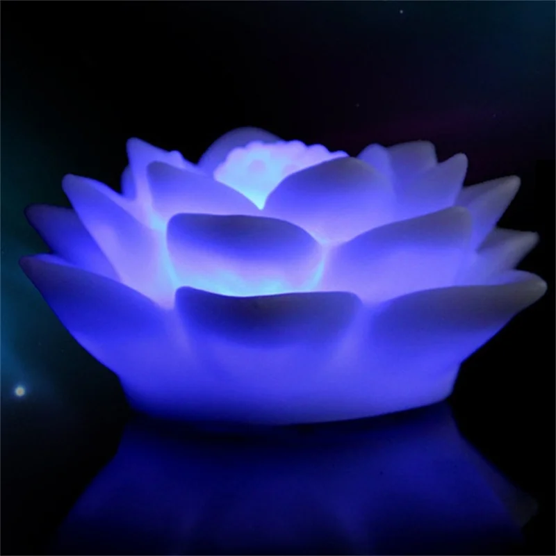 

Romantic Lotus Flower Night Light Color Changing Lotus Flower LED Night Light Romantic Love Mood Lamp Home Decoration