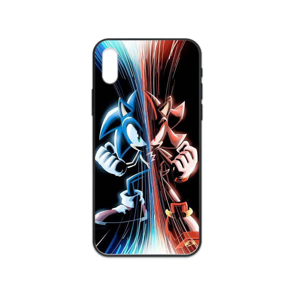 Серия Sonic the Hedgehog Модный чехол Etui черный для телефона iphone 4 4s 5 5S SE 5C 6 6S 7 8 plus X XS XR 11 PRO