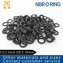 แหวนยางสีดำ NBR O Ring CS2.0mm OD6/7/8/9/10/11/13/14/127/28/29/30/31/32/33/34/35มม.O-Ring แหวนปะเก็นเครื่องซักผ้า