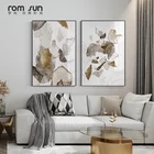 Современные абстрактные золотые нестандартные рисунки, холст, художественные картины для гостиной, плакаты для спальни и принты, настенный постер, домашний декор