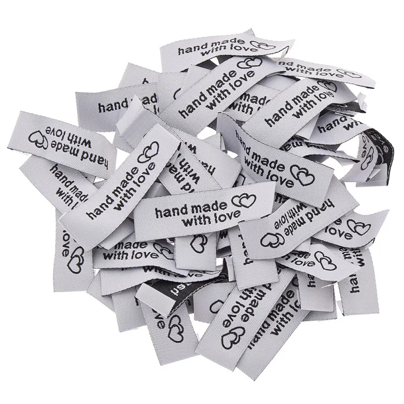 50 шт./упак. моющиеся тканевые этикетки для одежды стеганые аксессуары фабрика