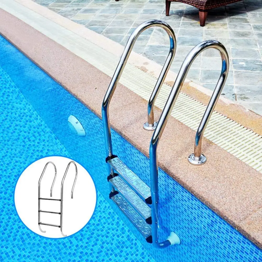 

1Pcs Swimming Pool Ladder Steps Stainless Steel Replacement Anti Slip Ladder Non-Slip Pedal For Swimming Pool （Without Armrest）