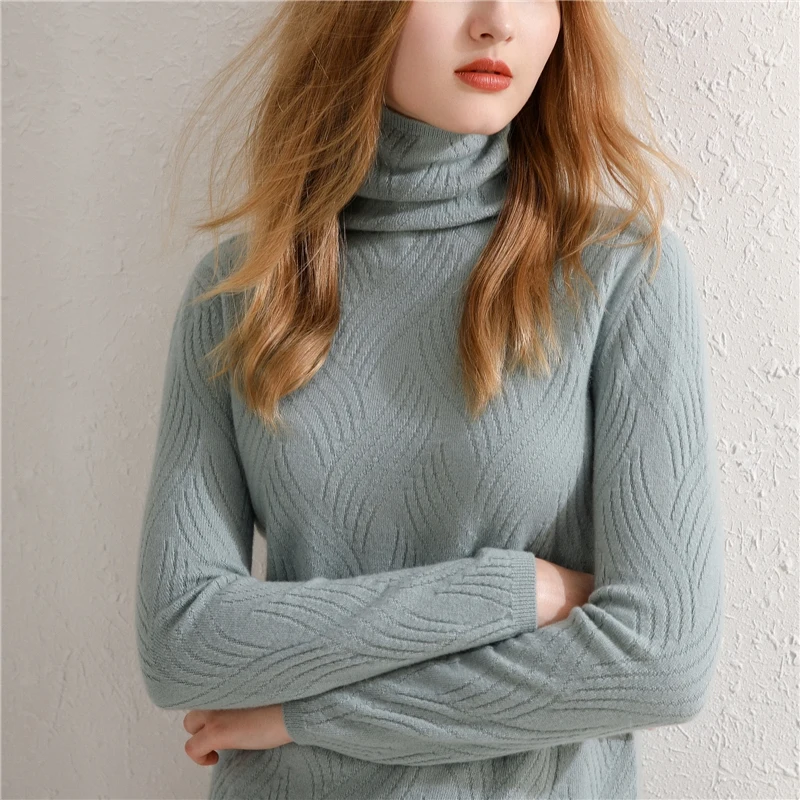 

Pure wool sweater turtleneck sweater women's self-cultivation bottoming long-sleeved short knit sweater 2020 autumn winter new