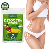 mulittea herbal detox teabag drink burning belly reduce bloating and astriction slimming heathy weight loss clean colon product