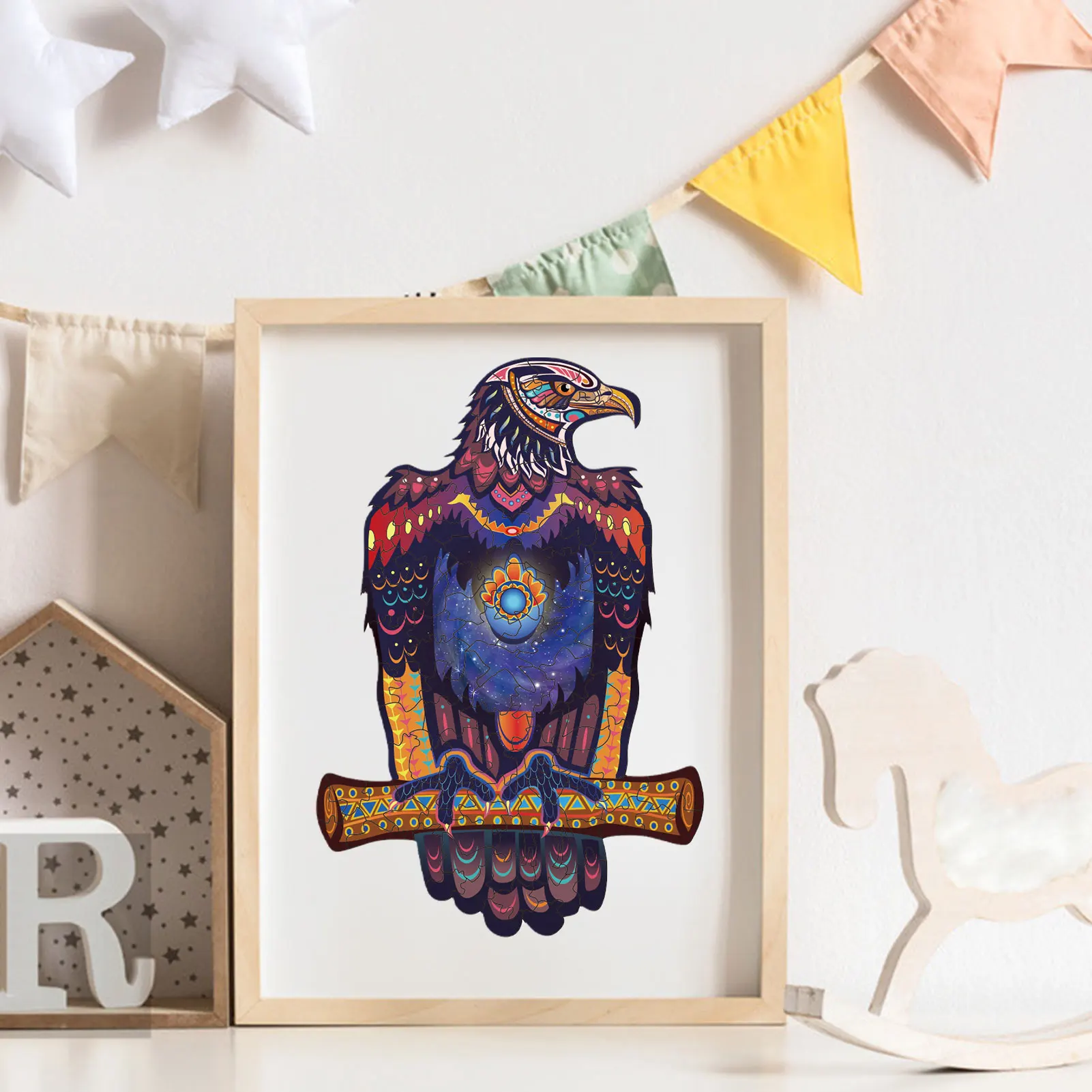 

Unique Wooden Jigsaw Puzzles Eagle Lop Eared Rabbit Labrador Animal Puzzle Kids Educational Toys Birthday Gift