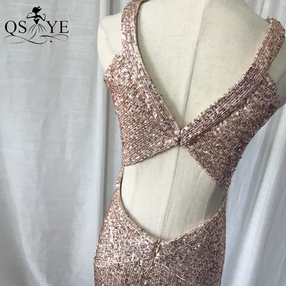 

Halter Neck Gold Evening Dress Long Mermaid Sequin Prom Gown Glitter Fit Party Formal Gown Keyhole Back Straps Women Vestido