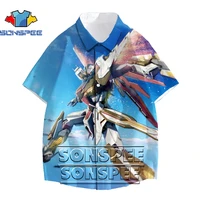 sonspee 3d anime full metal panic printed shirt mens oversized sci fi mecha harajuku japanese campus style casual short sleeve