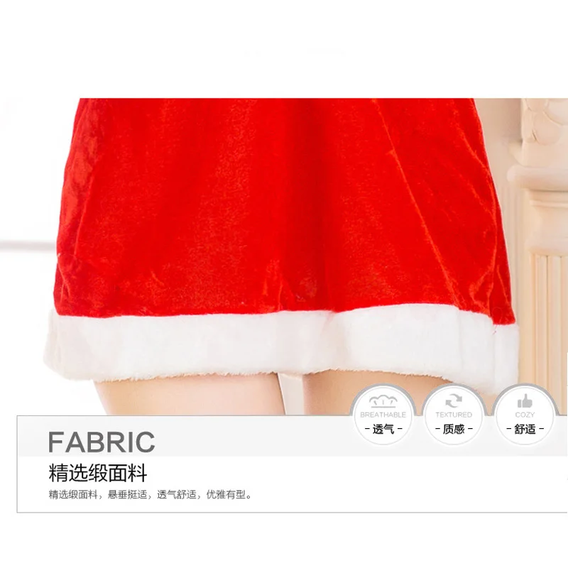 

Sexy Lingerie Babydoll Set Dress With Hat Women Santa Fancy Dress Costume Cosplay Outfit Christmas Underwear Babydoll Erotic