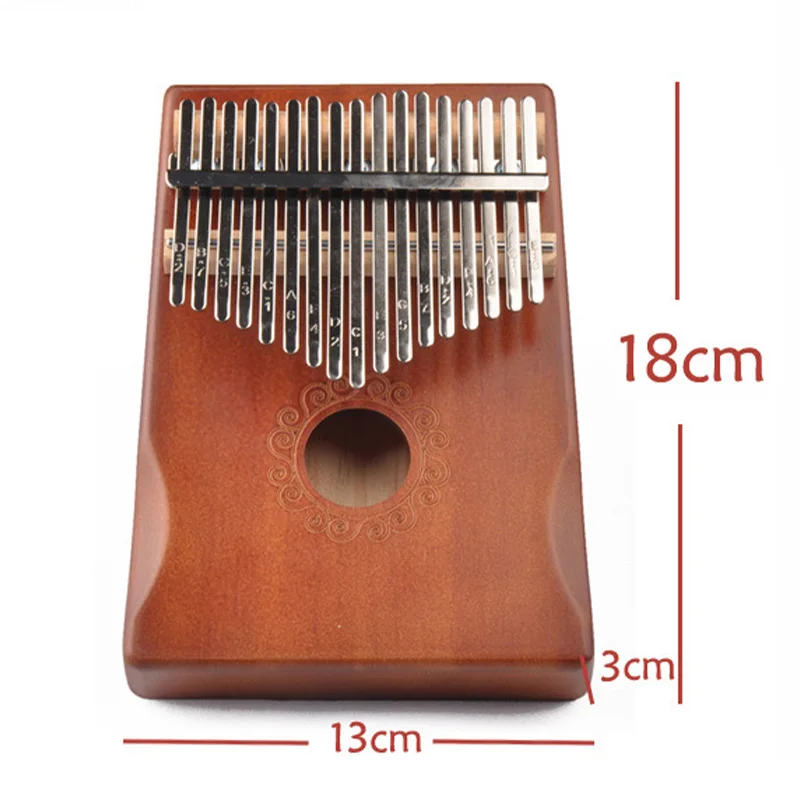 Пальчиковое пианино калимба 17 клавиш портативный музыкальный инструмент