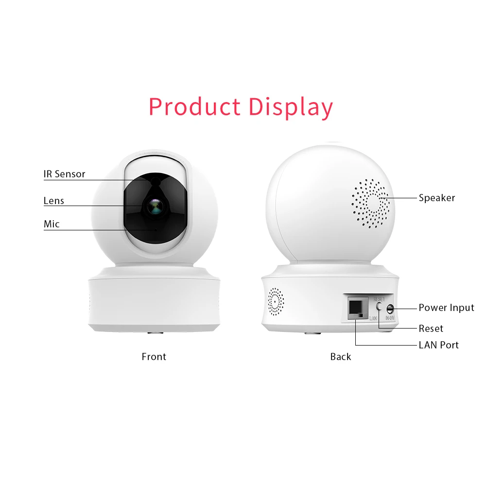 Мини 2.0MP Body Auto tracking WiFi IP камера Умный дом туя мобильное приложение охранная CCTV