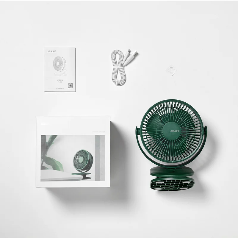 

JISULIFE Portable Clip Fan Stroller Fans USB Rechargeable Small Fan With 4000mAh Battery