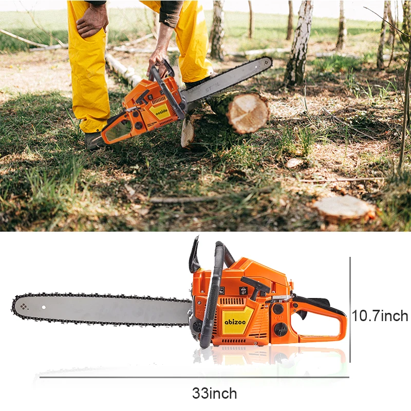 

Gasoline Chain Saw 52CC 2-Stroke Petrol Chain Saws Handheld Cordless Gasoline Chainsaws for Cutting Trees Garden Logging Saw