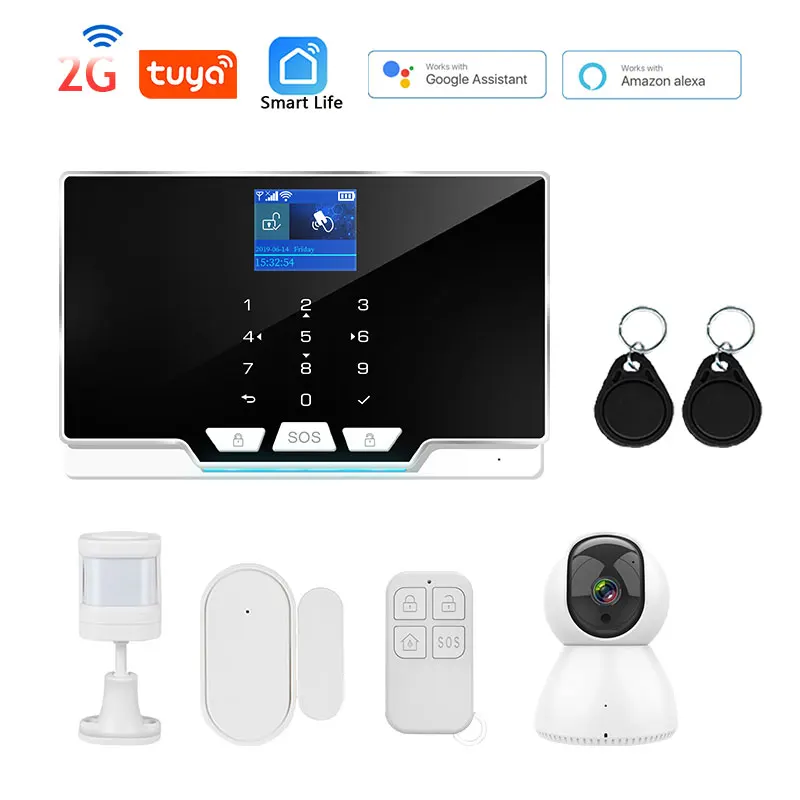 

Беспроводная GSM-сигнализация Tuya с датчиком двери, 433 МГц