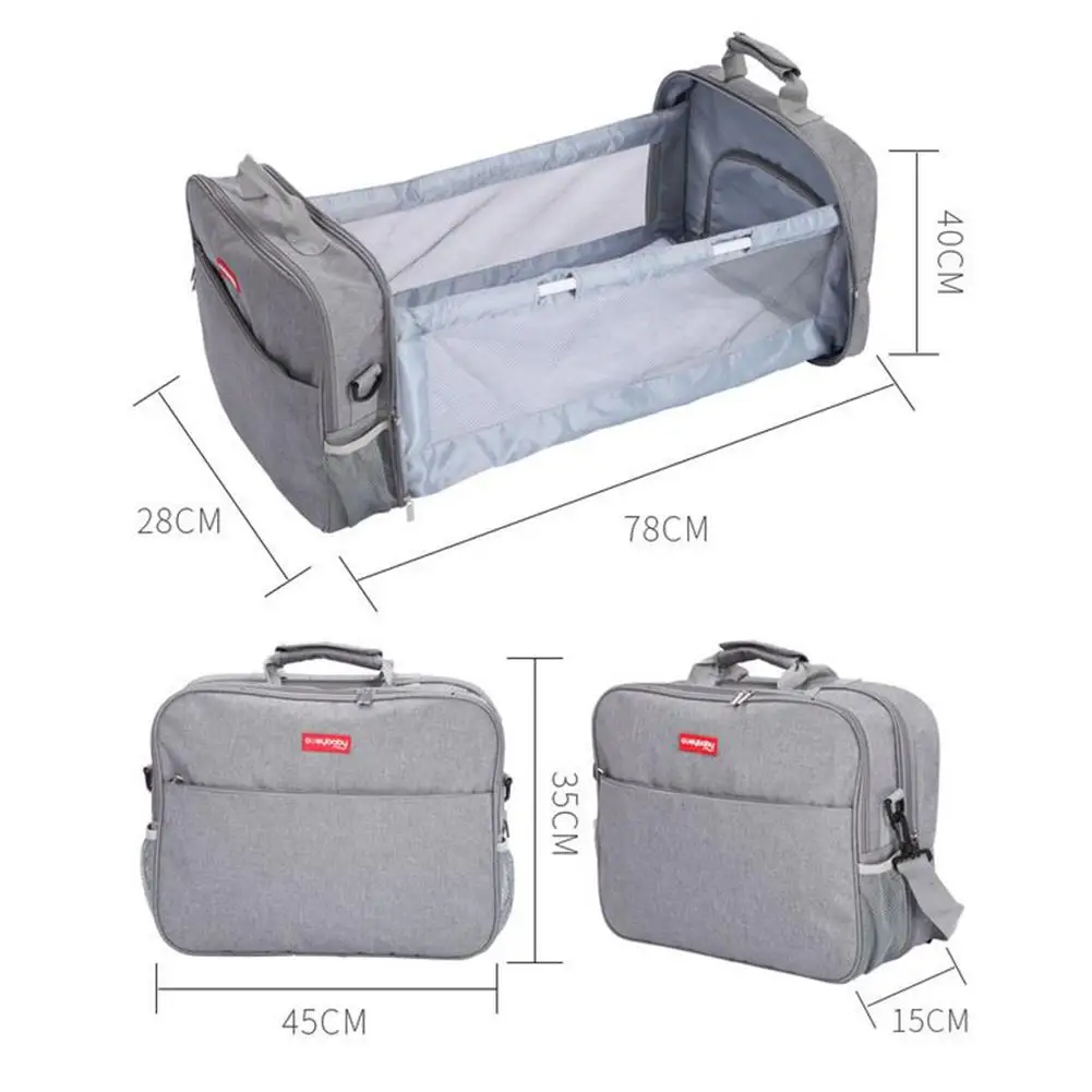 

Portable Diaper Tote Baby Travel Bag Folding Diaper Changing Table Pads For Mom Dad Baby Travel Storage Bag Baby Bed
