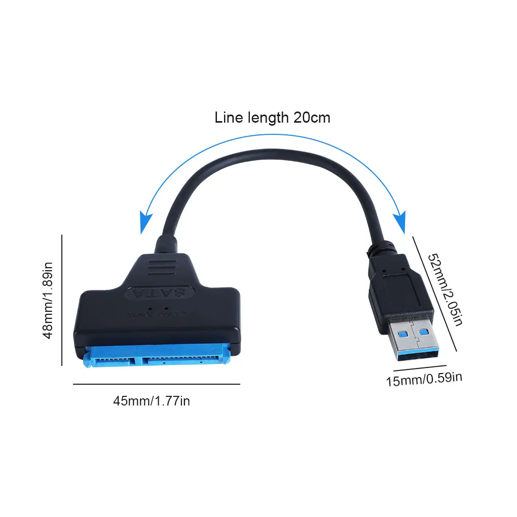 SATA 3 кабель Sata к USB адаптер до 6 Гбит/с для 2 5 дюймов внешний SSD HDD жесткий диск 22 Pin III