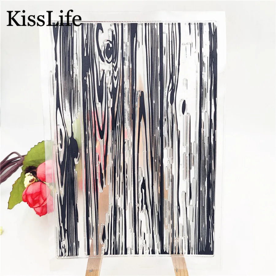 1 Sheet Vintage Tree Wood Grain Rubber Stamps for Scarpbooking Card Making Christmas Easter Craft | Дом и сад