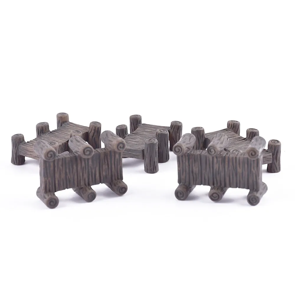 5 шт./компл. мини деревянного моста для сада фей Смола Сделай Сам ремесленные