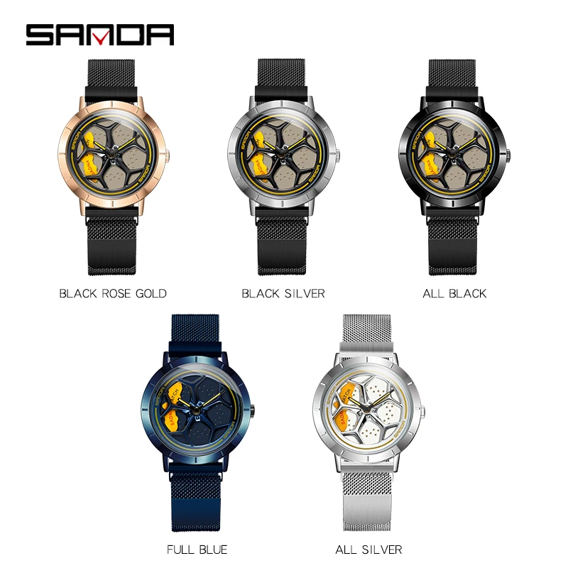 

Relogio Masculino SANDA 2019 Sport Mens Watches Brand Luxury Waterproof Simple Watches Women Milan Mesh Belt Quartz Clock